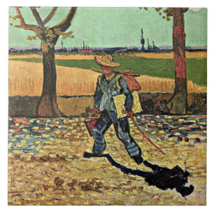 Van Gogh: Selfportrait on the Road Tarascon Tile