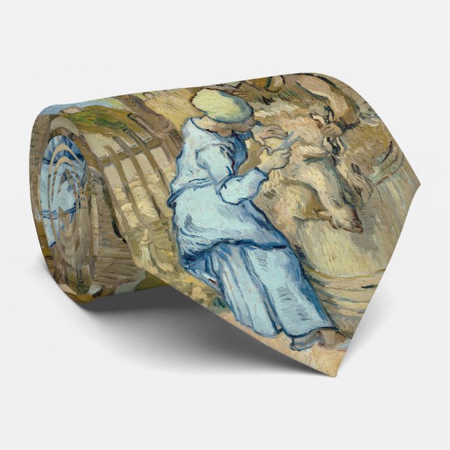 Van Gogh Sheep Shearer after Millet Tie (Rolled)