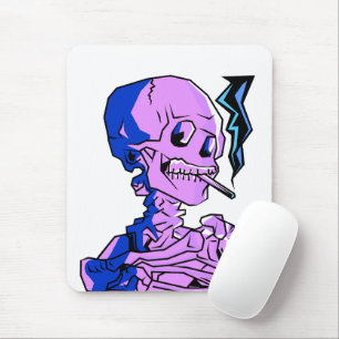 Van Gogh, Skeleton with a burning cigarette Mouse Mat