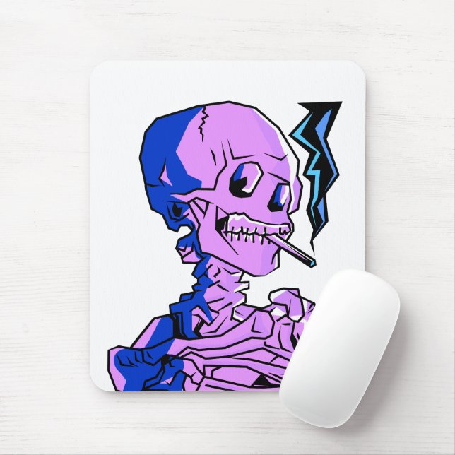 Van Gogh, Skeleton with a burning cigarette Mouse Mat (With Mouse)