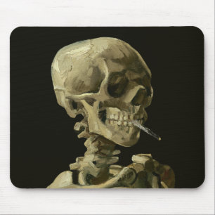 Van Gogh, Skeleton with a burning cigarette Mouse Mat