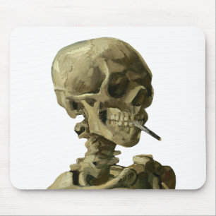Van Gogh, Skeleton with a burning cigarette Mouse Mat