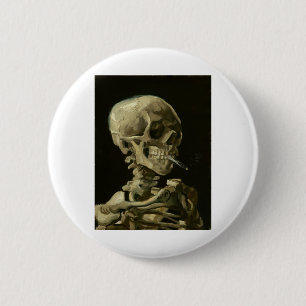 van gogh Skull 6 Cm Round Badge