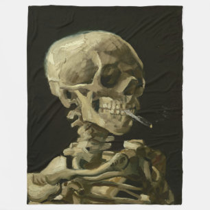 van gogh Skull Fleece Blanket