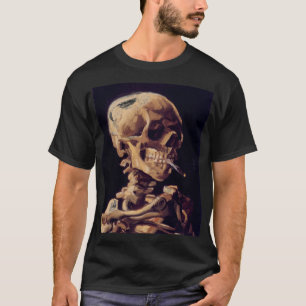 van gogh - skull with a burning cigarette T-Shirt
