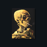 Van Gogh Skull With Burning Cigarette Large Canvas<br><div class="desc">Vincent Van Gogh Skull With Burning Cigarette Extra Large Canvas Poster. This Oil On Canvas From 1885 To 1886 was painted while Van Gogh was a student at the Académie Royale Des Beaux-Arts in Antwerp, Belgium and demonstrates his extraordinary skill with light and shadow and the human figure. Great Halloween...</div>