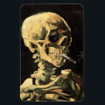 Van Gogh Skull with Burning Cigarette Magnet<br><div class="desc">Van Gogh Skull with Burning Cigarette magnet. Oil painting on canvas from 1885. Skull with Burning cigarette reveals both van Gogh’s sense of humour and sense of the macabre. Something of an oddity in his recognised oeuvre, the work has grown in popularity in the past few decades. A great gift...</div>
