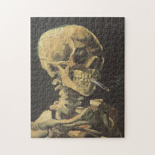 VAN GOGH - Skull with cigarette 1885 Jigsaw Puzzle (Vertical)