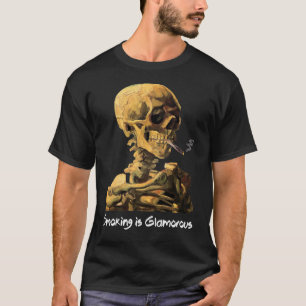Van Gogh Skull With Cigarette Smoking Is Glamourou T-Shirt