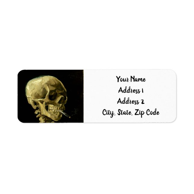 Van Gogh Smoking Skeleton (Front)