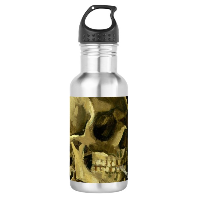 Van Gogh Smoking Skeleton 710 Ml Water Bottle (Front)