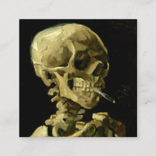 Van Gogh Smoking Skeleton Enclosure Card