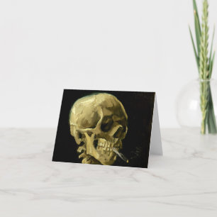 Van Gogh Smoking Skeleton Invitation