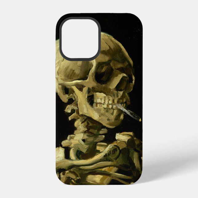 Van Gogh Smoking Skeleton iPhone Case (Back)