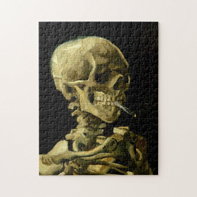 Van Gogh Smoking Skeleton Jigsaw Puzzle (Vertical)