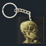 Van Gogh Smoking Skeleton Key Ring<br><div class="desc">Keychain featuring Vincent van Gogh’s oil painting Skull of a Skeleton with Burning Cigarette (1885-86). A great gift for fans of Post-Impressionism and Dutch art!</div>