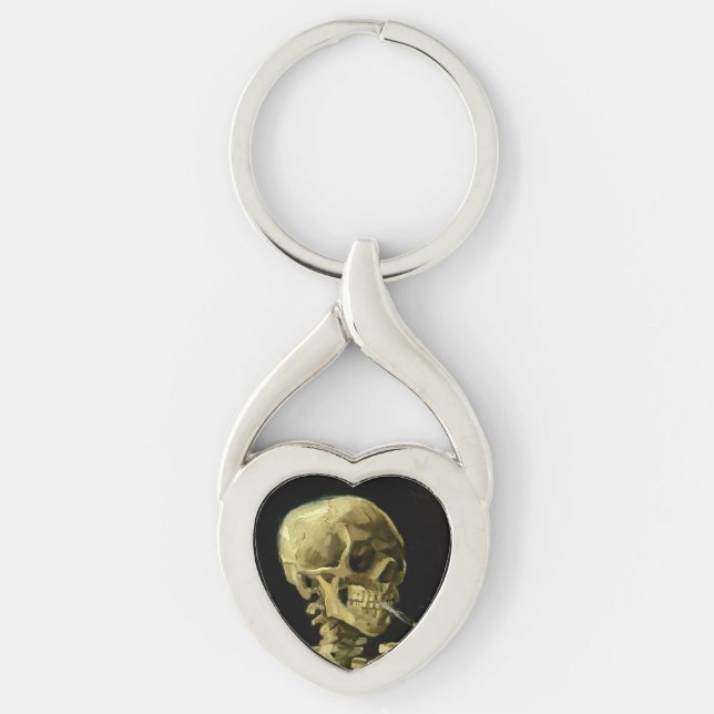 Van Gogh Smoking Skeleton Key Ring (Front)