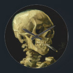 Van Gogh Smoking Skeleton Large Clock<br><div class="desc">Clock featuring Vincent van Gogh’s oil painting Skull of a Skeleton with Burning Cigarette (1885-86). A great gift for fans of Post-Impressionism and Dutch art!</div>