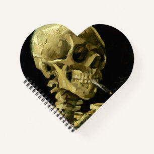 Van Gogh Smoking Skeleton Notebook