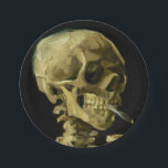 Van Gogh Smoking Skeleton Paper Plate<br><div class="desc">Paper Plates featuring Vincent van Gogh’s oil painting Skull of a Skeleton with Burning Cigarette (1885-86). A great gift for fans of Post-Impressionism and Dutch art!</div>