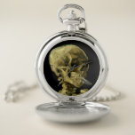 Van Gogh Smoking Skeleton Pocket Watch<br><div class="desc">Pocket Watch featuring Vincent van Gogh’s oil painting Skull of a Skeleton with Burning Cigarette (1885-86). A great gift for fans of Post-Impressionism and Dutch art!</div>