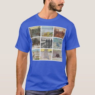 Van Gogh SNOW Artwork Vintage Retro Masterpiece T-Shirt