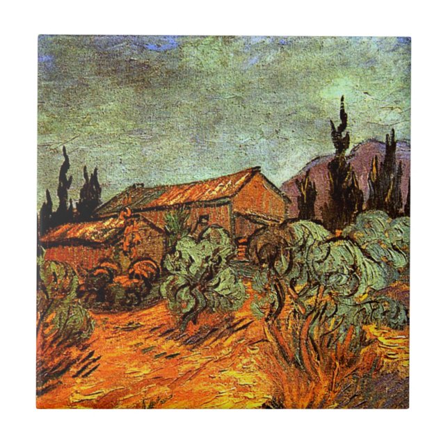 Van Gogh - Snowy Landscape Tile (Front)