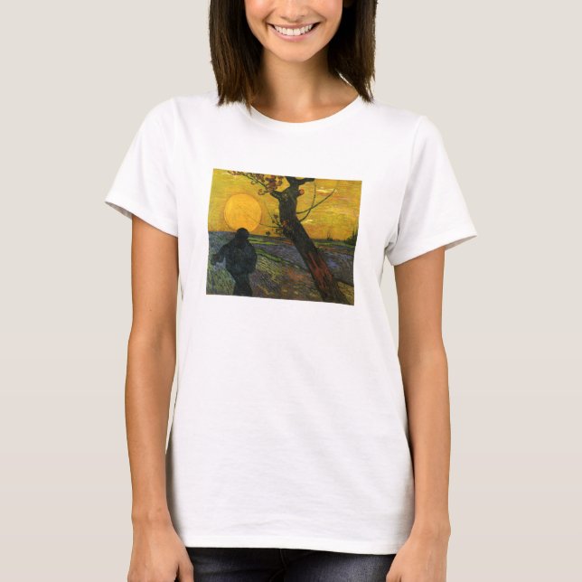 Van Gogh Sower With Setting Sun T-shirt (Front)