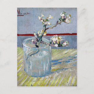 van Gogh Spring Flowering Almond in a Glass Postcard