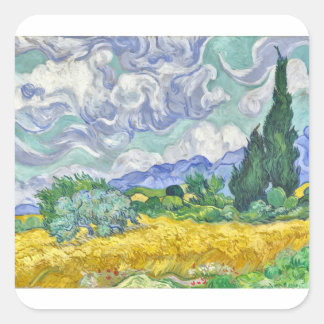 Van gogh square sticker