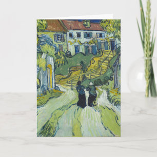 Van Gogh Stairway at Auvers Landscape Art Card