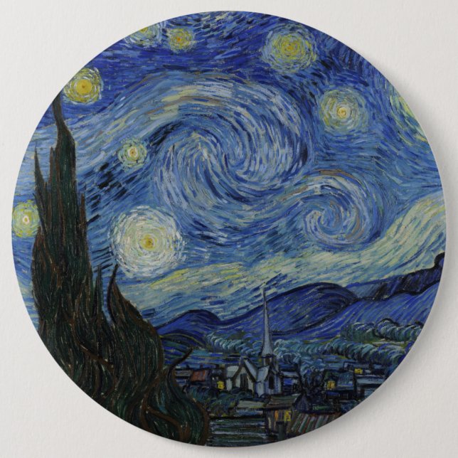 Van Gogh Starry Night 6 Cm Round Badge (Front)