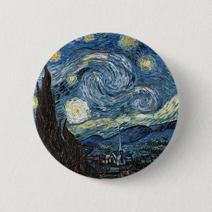 Van Gogh Starry Night 6 Cm Round Badge