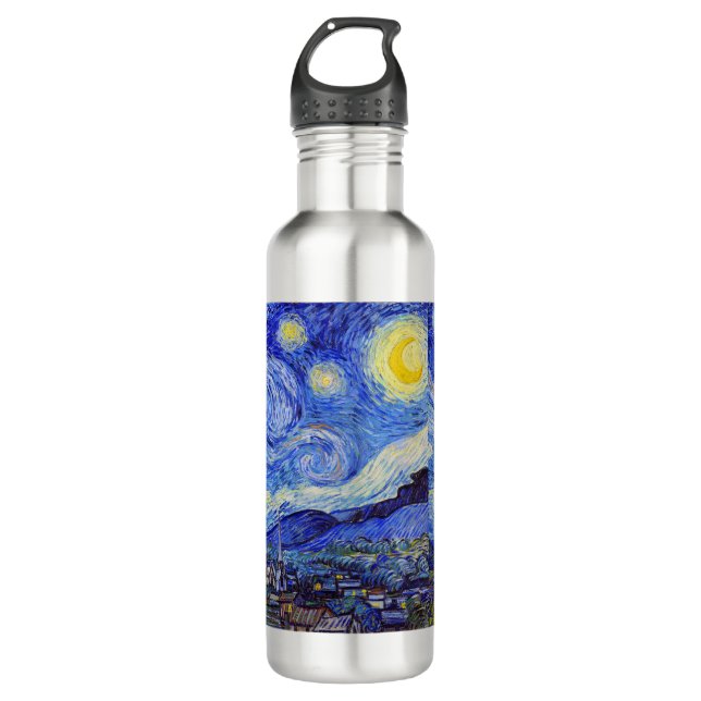 Van Gogh , "Starry Night" 710 Ml Water Bottle (Front)