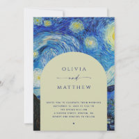 Van Gogh Starry Night Art Wedding | Arch + QR Code
