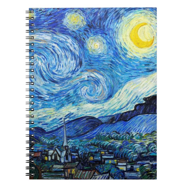 Van Gogh Starry Night Art Writing Notebook (Front)