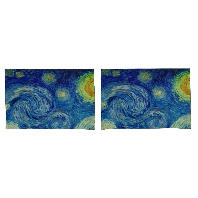 Van Gogh Starry Night Bedding Set Pillowcase (Front-Set)