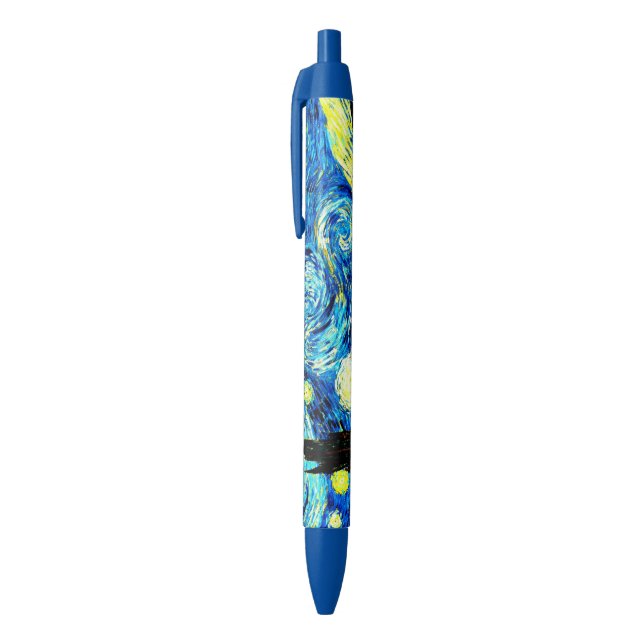 Van Gogh - Starry Night Black Ink Pen (Top (Vertical))