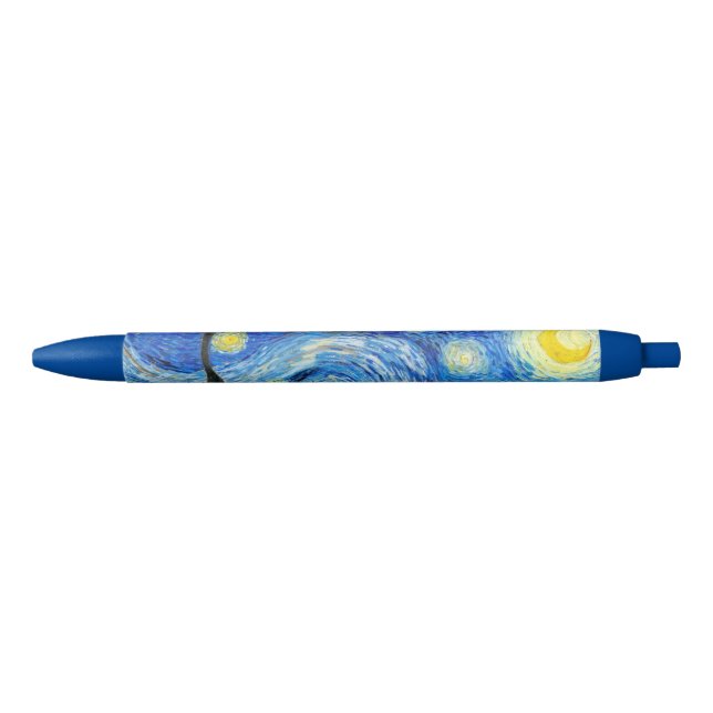 Van Gogh starry night blue/black ink ballpoint pen (Front)