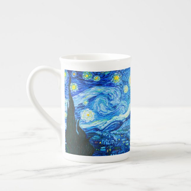 Van Gogh Starry Night Bone China Mug (Left)
