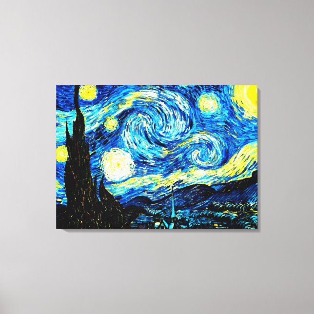 Van Gogh - Starry Night Canvas Print (Front)