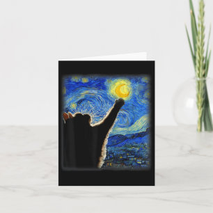 Van Gogh Starry Night Cat - Clic Fit, Cat Lover_mo Card