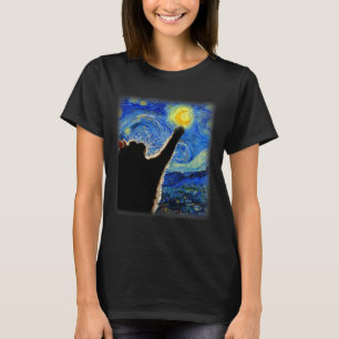 Van Gogh Starry Night Cat - Clic Fit T-Shirt