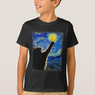 Van Gogh Starry Night Cat - Clic Fit T-Shirt