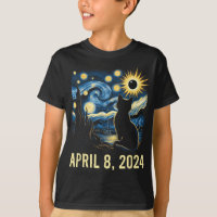 Van Gogh Starry Night Cat Total Solar Eclipse Apri