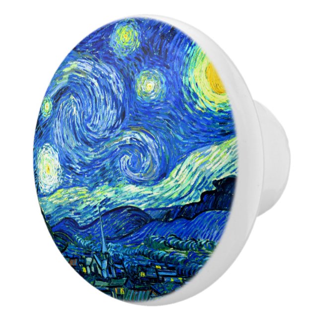 Van Gogh, Starry Night Ceramic Knob (Right)