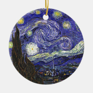 Van Gogh Starry Night Ceramic Tree Decoration