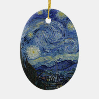 Van Gogh Starry Night Ceramic Tree Decoration