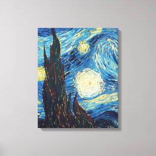 Van Gogh Starry Night Classic Impressionism Art Canvas Print