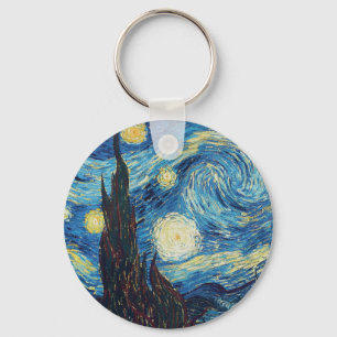 Van Gogh Starry Night Classic Impressionism Art Key Ring